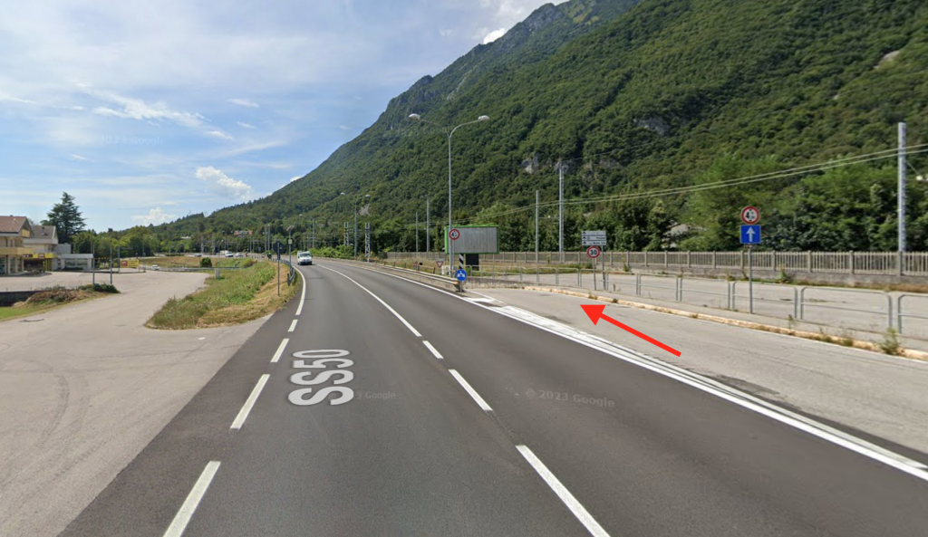 prendiamo la pista ciclabile a ponte